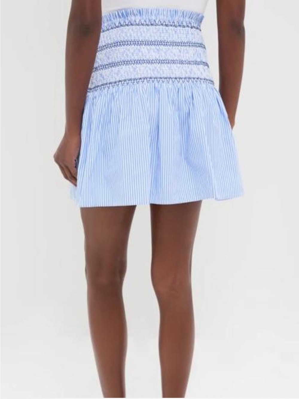 Tuckernuck Pomander Place Smocked Seersucker Palerma Skirt